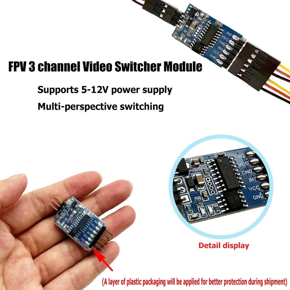 5.8G 3 Channel Video Switcher  - Fpv Drone Camera review and price