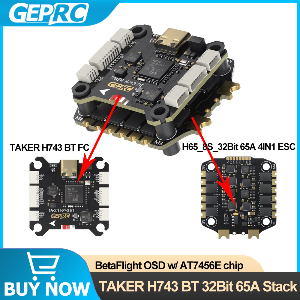 GEPRC TAKER H743 BT 32Bit 65A  - Fpv Drone Esc review and price
